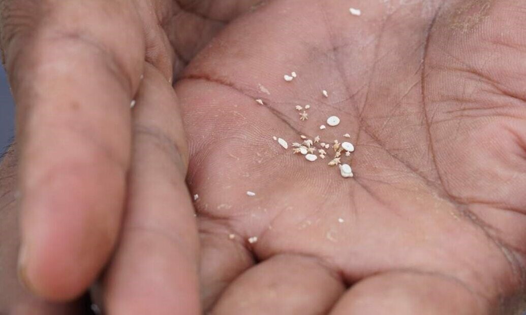 star sand on Cocos Island